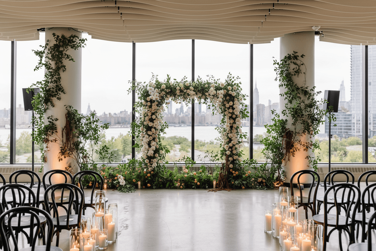 Wedding venue after AI-powered transformation