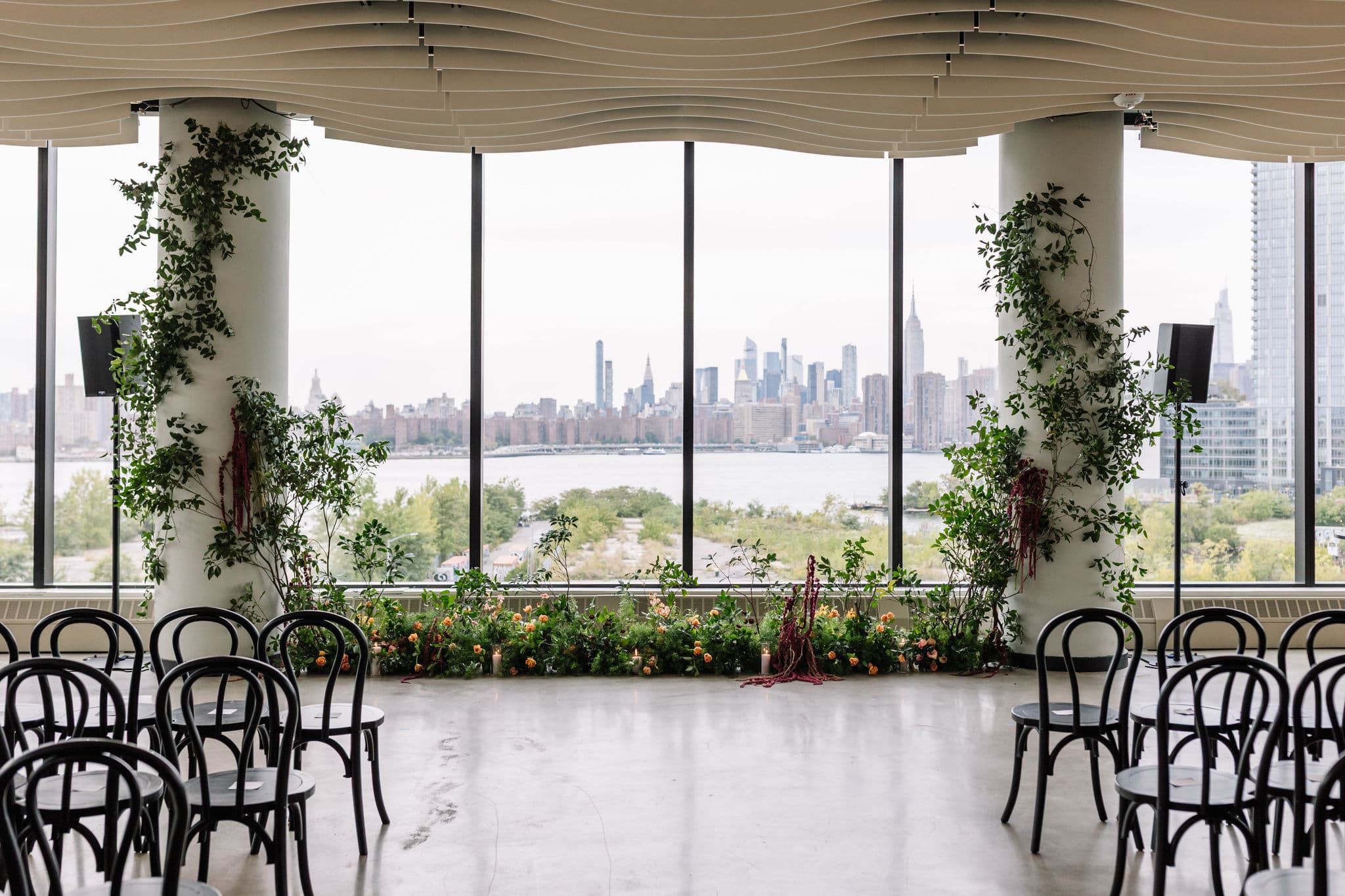 Empty wedding venue before AI visualization